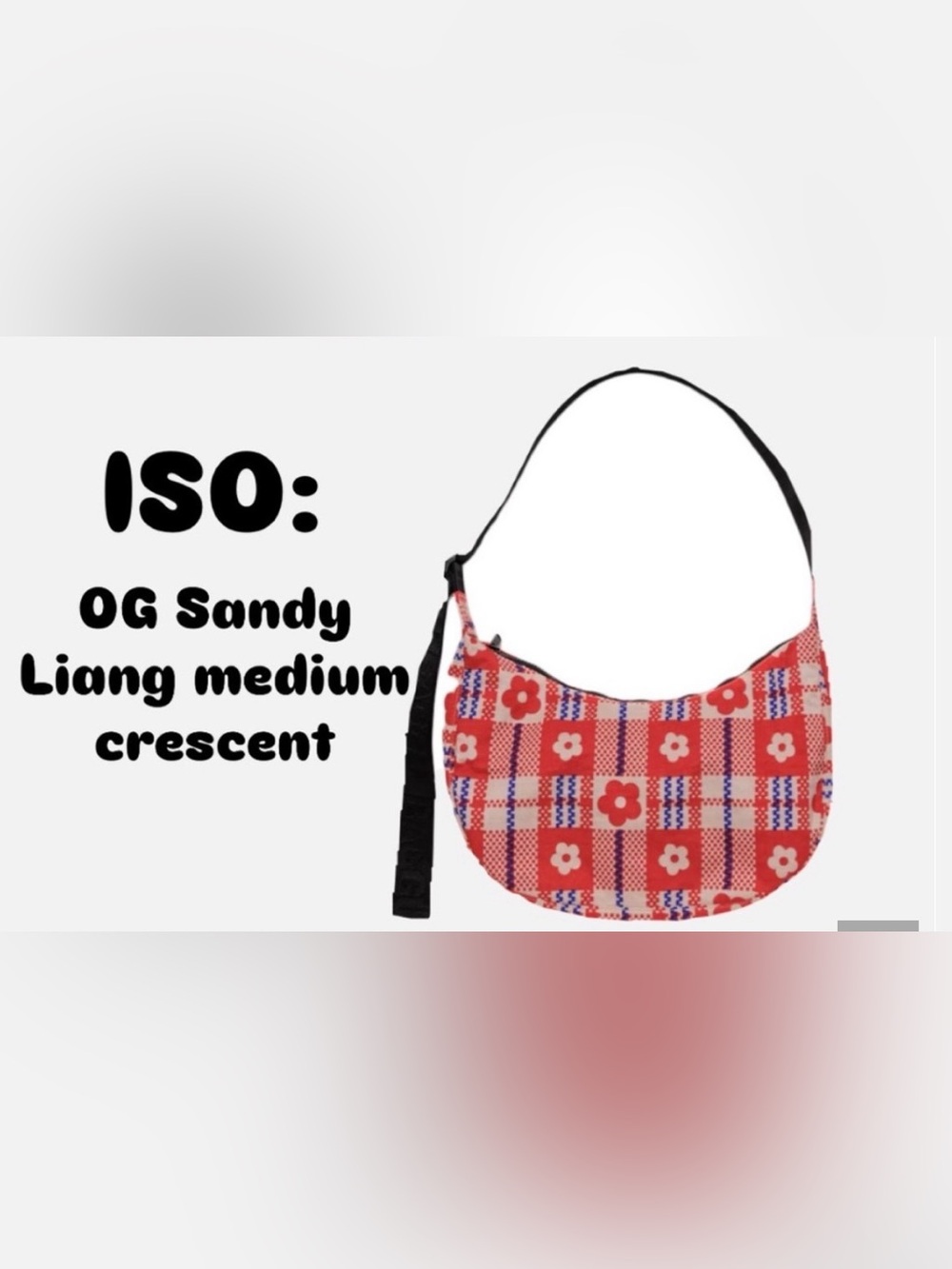 ISO Baggu x Sandy Liang Red Crescent Bag